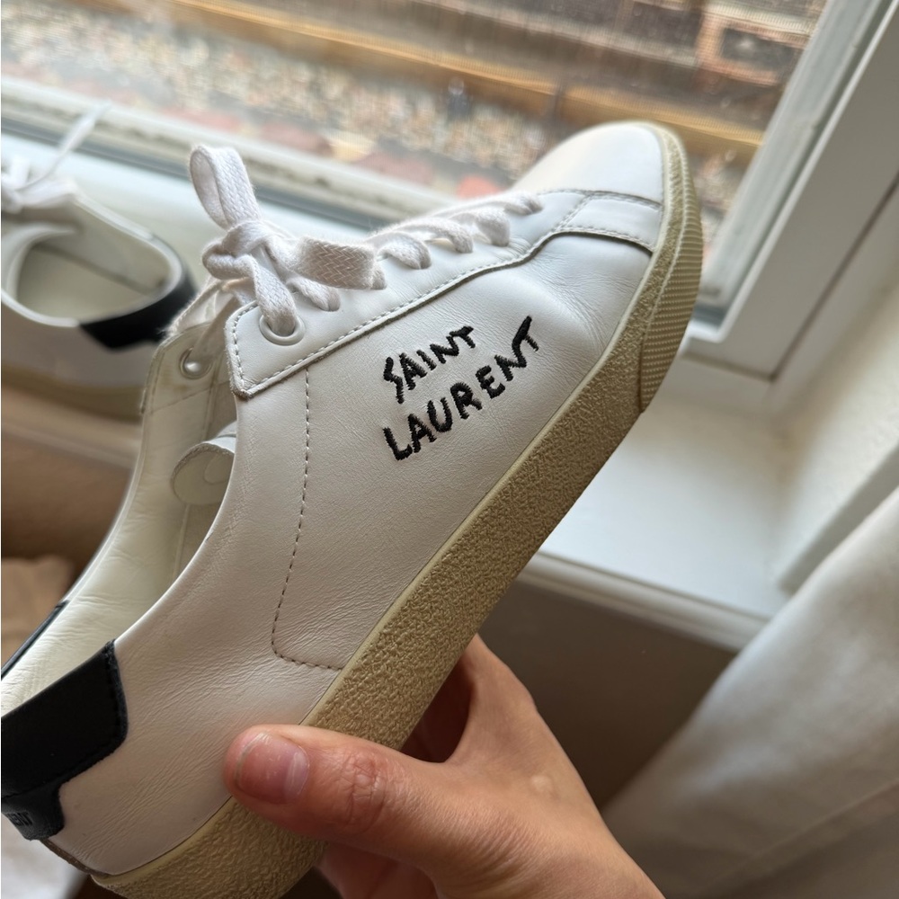 Saint Laurent Court Classic SL/06 Embroidered Sneakers - Picture 14 of 15